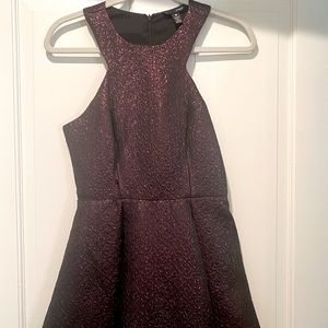Aqua black and purple metallic dress, size small!